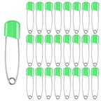 50Pcs Baby Safety Pins Plastic Head Cloth Diaper Pins Stainless Steel Sewing Safety Pins for Quilting Knitting Stitch Markers Stainless Steel Nappy Pins for Quilting Sewing Locking Safety Pins Stevvex