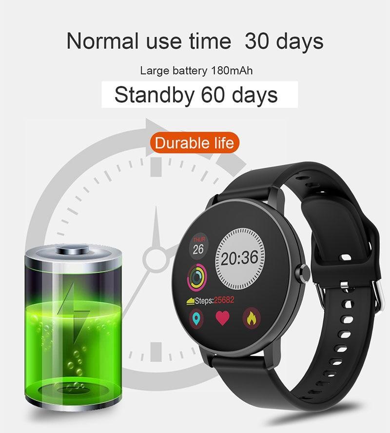 New Fashion Fitness Smart Sports Waterproof Watch For iOS/Android Sistems Smartwatch For Men and Women With Heart Rate Blood Pressure Tracker Modern Design - SJB-DIAMOND ELITES