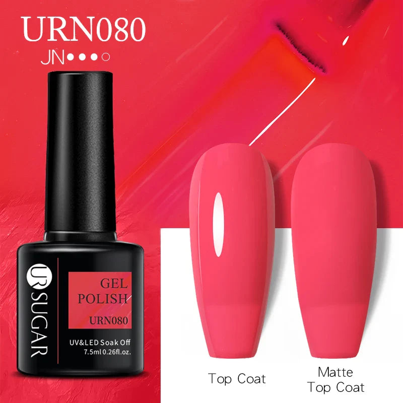 UR SUGAR 7.5ml Nude Glitter Color Gel Nail Polish Winter Warm Color Series Semi-permanent Varnish Professionals Manicure