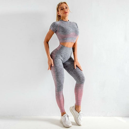 Women's Seamless Yoga Set Long Sleeve - SJB-DIAMOND ELITES