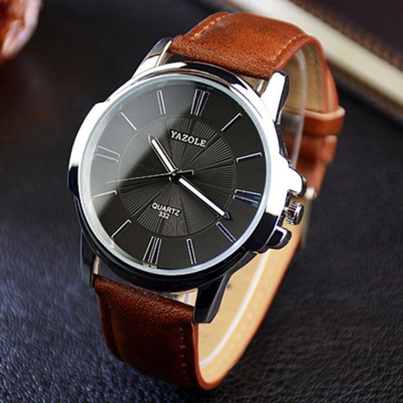 New Classic Men Watch Waterproof  Leather Belt  Luxury Business Style Excellent Design Perfect Gift - SJB-DIAMOND ELITES