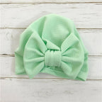 Elegant Winter Autumn Baby Girls Hat Big Bow Cotton Wool Knitted Thick Warm Baby Hat For Girls