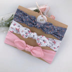 Baby Headband Flower Print Hair Wear for Newborn Baby Girl Headband for Little Girl Headbands Children Bow
