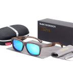 New Elegant Square Sunglasses Bamboo Brown Wood Sun glasses Polarized Vintage For Women and Men With UV400 Protection - SJB-DIAMOND ELITES