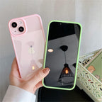 Unisex Cute Shockproof Silicone Bumper Phone Case For iPhone 14 11 12 13 Pro Max Colorful Transparent Protection Back Cover Silicone Protective Cover For iPhone Stevvex