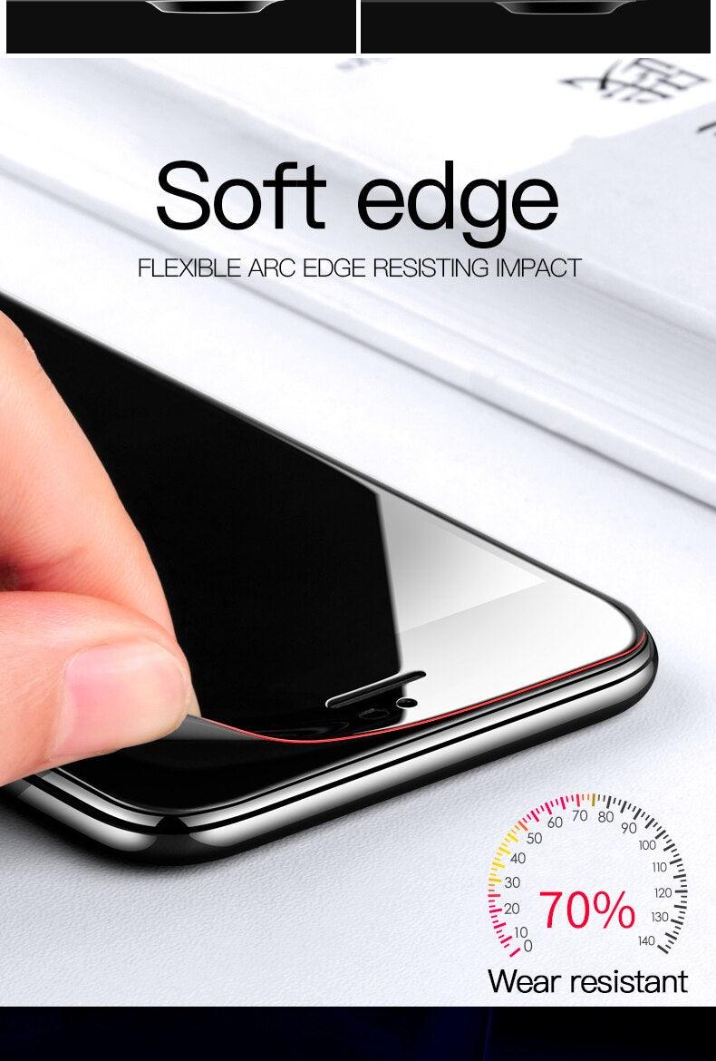 Curved Edge Tempered Glass For iPhone 12 11 Pro Xr X Xs Max Screen Protector For iPhone 6 6s 7 8 Plus SE 2020 Protective Film  Real Premium Tempered Glass Film Screen Protector for Iphone Stevvex