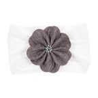 Cute 1PCS Baby Girls Lotus Flower Nylon Headband Knot Elastic Newborn Toddler Headwraps Kids Hair Accessories Gifts