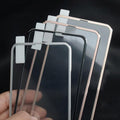 10D Curved Edge Aluminum Alloy Tempered Glass for iPhone X XS MAX 11 12 Pro Max mini 6 6S 7 8 Plus Full Cover Screen Protector  Titanium Alloy Metal Edge Full Coverage Front Tempered Glass Screen Protector for iPhone Stevvex