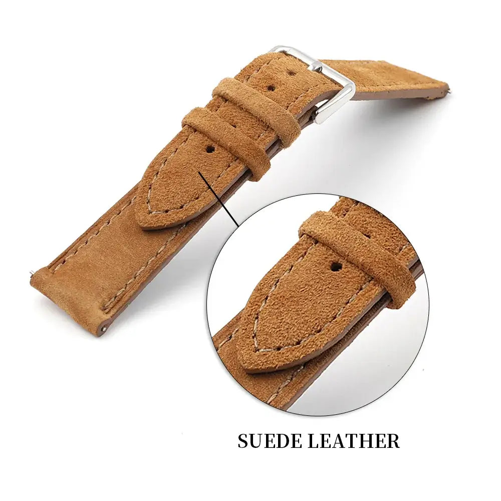 Ticwatch Suede Leather Strap - Soft, Stylish, Comfortable - SJB-DIAMOND ELITES