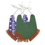 Double-deck Infant Baby Girl Boy Bib Kid Toddler Dinner Feeding Tassel Cotton Linen Burp Cloths