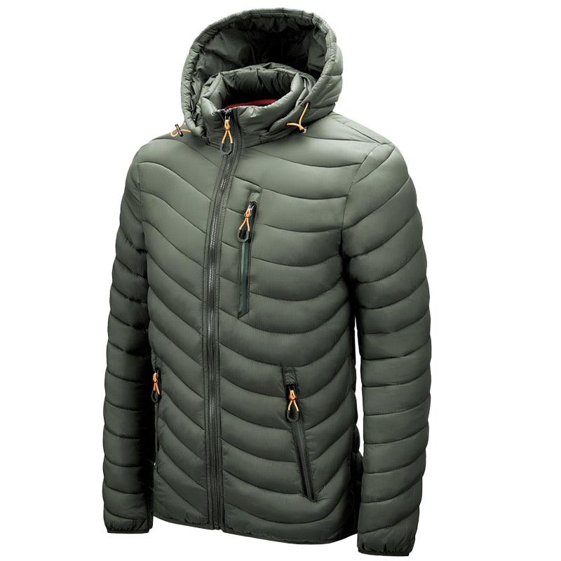 Men's Autumn Winter Classic Hooded Jacket Warm Coat Hooded Winter Coat Warm Adjustable Hood Jacket Cotton Removable Hood Jackets Men Simple Casual Vintage Detachable Hat Outfits Warm Men Lightweight Soft Jackets Stevvex