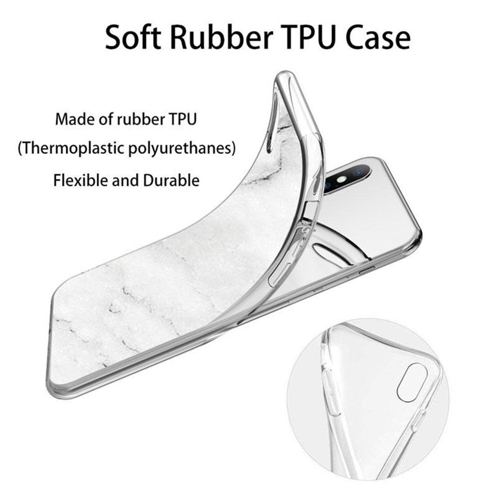 Stylish Marble Stone Texture Phone Case For Iphone 12 Pro 13 Pro Max Unique Solid Color Marble Soft Cover Silicone Mobile Phone Case Stevvex