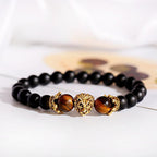 New Classic Crown Lion Elegant Bracelet Luxury For Men Fashion Tiger Eye Onyx Stone Handmade Beaded Charm Modern Bracelet For Women Jewelry - SJB-DIAMOND ELITES