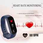 Proffesional Smart Sport Watch With  Band Blood Pressure Monitor and Bracelet M3Plus Wristband for Men and Women In Modern Design - SJB-DIAMOND ELITES