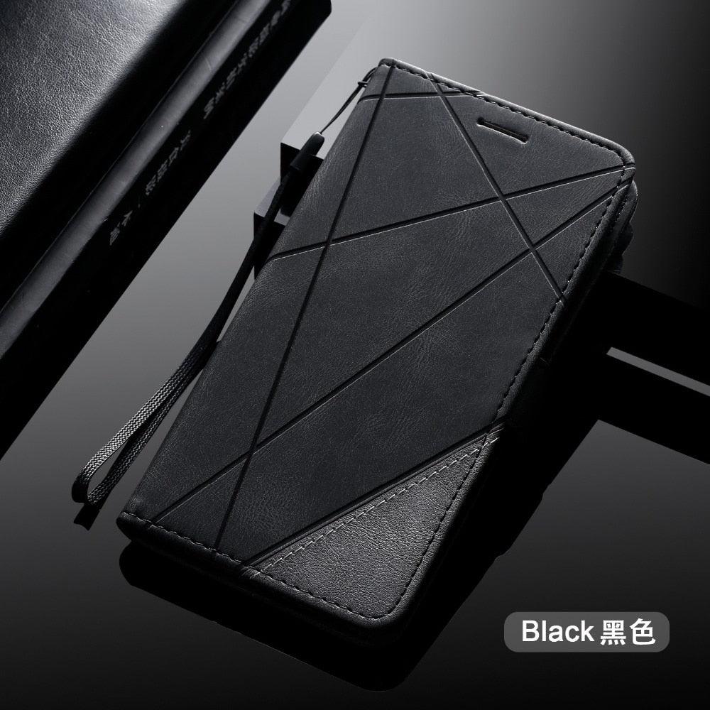 Magnetic Leather Case For iPhone 14 13 12 Mini 11 Pro Max XS XR 7 8 6 6S Plus SE 2023 Luxury Wallet Flip Card Holder Stand Cover Leather Wallet Case Magnetic Buckle Flip Folio Cover For iPhone Stevvex