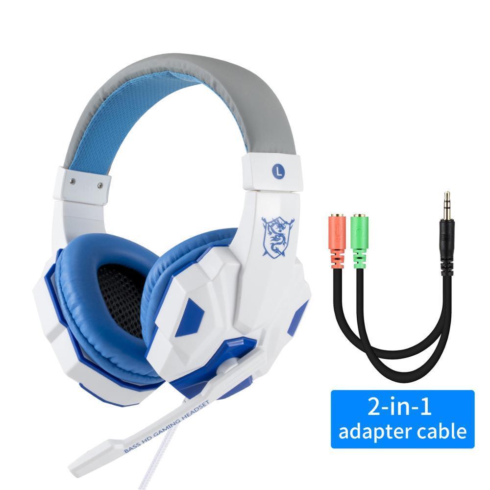 Professional Led Light Gaming Headphones for Computer Adjustable Bass Stereo PC Gamer Over Ear Wired Headset With Mic - SJB-DIAMOND ELITES