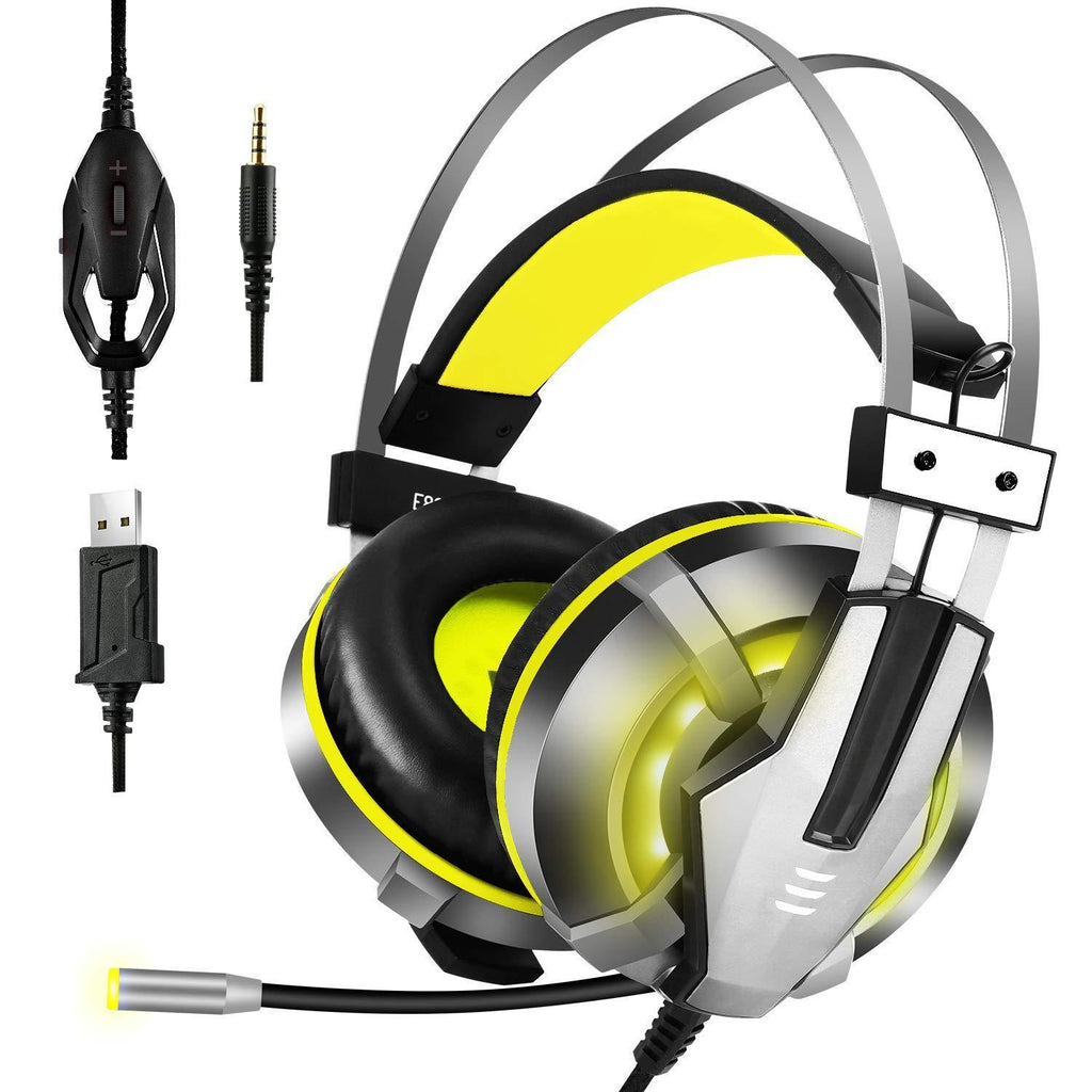 NEW Trend  Gaming Headset Gamer Ear Wired Headphones for Smartphone/PS4/PC/Xbox with Retractable Rotate Microphone and LED Light - SJB-DIAMOND ELITES