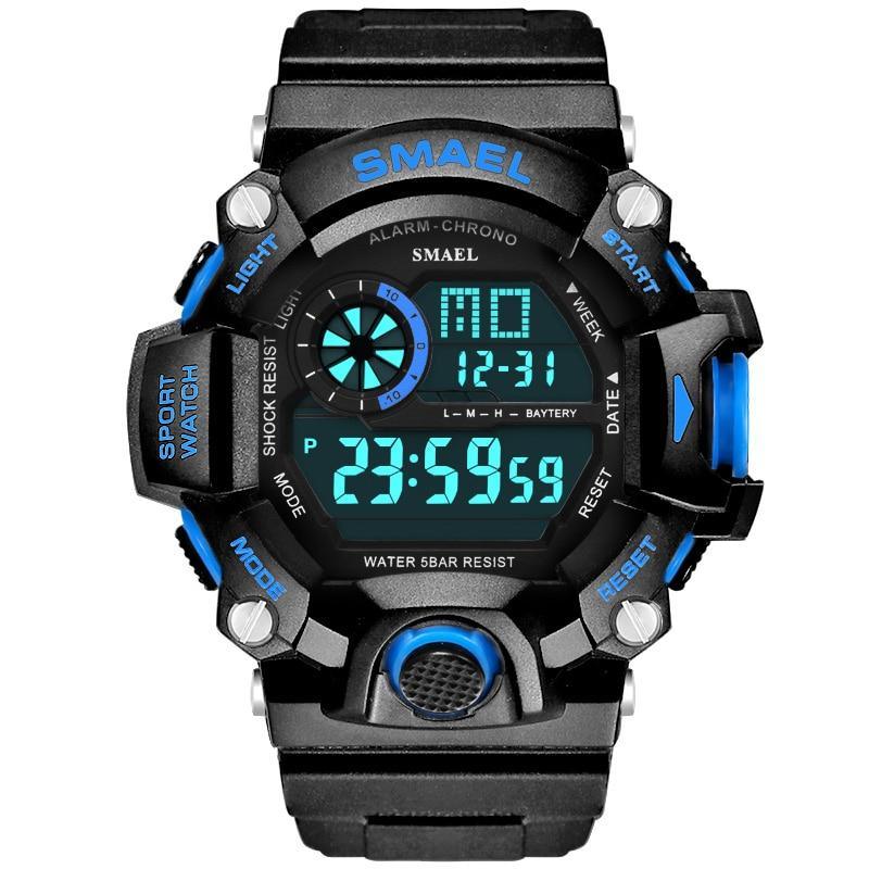 Digital Mens  Sports Waterproof 50 M Watches With Auto Date relogio masculino  Army Military Sports Unisex Watch - SJB-DIAMOND ELITES