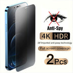 Full Cover Anti-Spy Screen Protector For iPhone 11 12 13 PRO MAX Privacy Glass For iPhone 14 Pro 8 Plus XS Max XR Tempered Glass Anti-Spy  Privacy Screen Protector for iPhone Stevvex