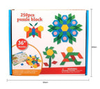 250pcs Wooden Geometric Clever Board Puzzle 3D Board Toy Baby Early Educational Learning Toys for Children Game (Multicolor) - SJB-DIAMOND ELITES