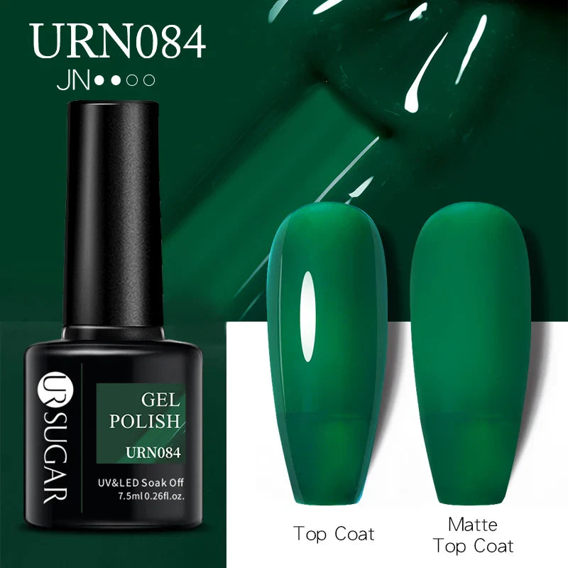 UR SUGAR 7.5ml Nude Glitter Color Gel Nail Polish Winter Warm Color Series Semi-permanent Varnish Professionals Manicure