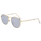 New  Luxury and Elegant Reflective Universla Sunglasses for Men and  Women Stainless Steel Frame Eyewear Mirror Hexagon Glasses With UV400 Protection - SJB-DIAMOND ELITES