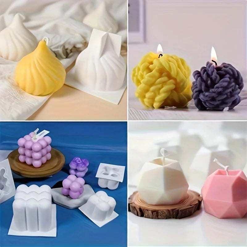 6-piece Candle Making Silicone Mold Set, Diy Accessories, Resin Art Scented Candle Mold, Home Decoration Lootquake LLC