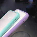 Transparent Shockproof Bumper Phone Case For iPhone 11 12 13 14 Pro Max Mini Cute Candy Color Hard Cover  Luxurious Translucent Case for iPhone Stevvex
