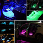 Lights LED Car Strip Lights with Two-Line Waterproof Design RGB LED Strip Light With USB Wireless Remote Music Control Multiple Modes For Auto Car