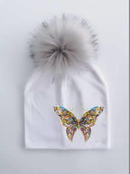 Fashion Baby Cap With Butterfly Toddlers Infant Bonnet Baby Hat For Boys and Girls Travel Hat Cap