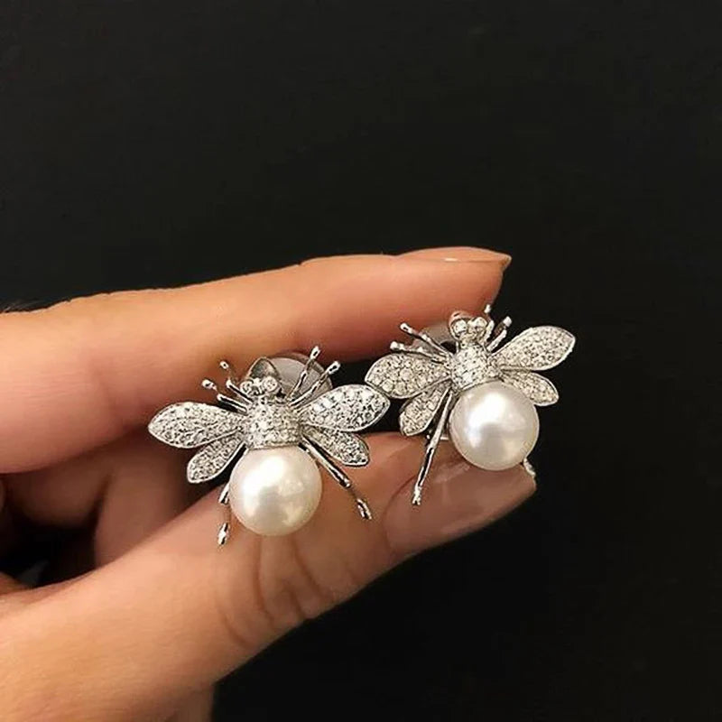 Huitan Delicate Bee Earrings Women for Wedding Engagement Good Quality Ear Accessories Dance Party Funny Earrings Trendy Jewelry Lootquake LLC