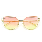 NEW  Stevvex Designer Cat eye Sunglasses For Women and Ladies in Vintage Metal Reflective Glasse Mirror Retro Oculos De Sol Gafas Style With UV 400 Protection - SJB-DIAMOND ELITES