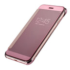 Luxury iphone Flip Case iphone 11 12 13 14 Cover Clear View Windows Mirror Magnetized Simple Closure Unique Flip Phone Stylish Case For iPhone Stevvex