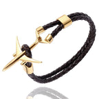 Modern Stainless Steel Airplane Anchor Luxury Bracelets For Men And Women Genuine Multi-Layer Leather Elegant Bracelet Freestyle Home Jewelry - SJB-DIAMOND ELITES
