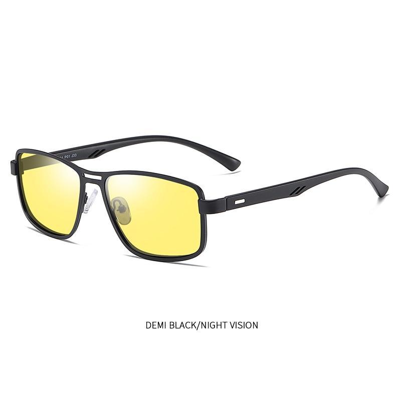 Business Luxury Brand NEW Fashion Polarized Elegant Sunglasses for Men Wuth UV400 Polarized Square Metal Frame Sunglasses - SJB-DIAMOND ELITES