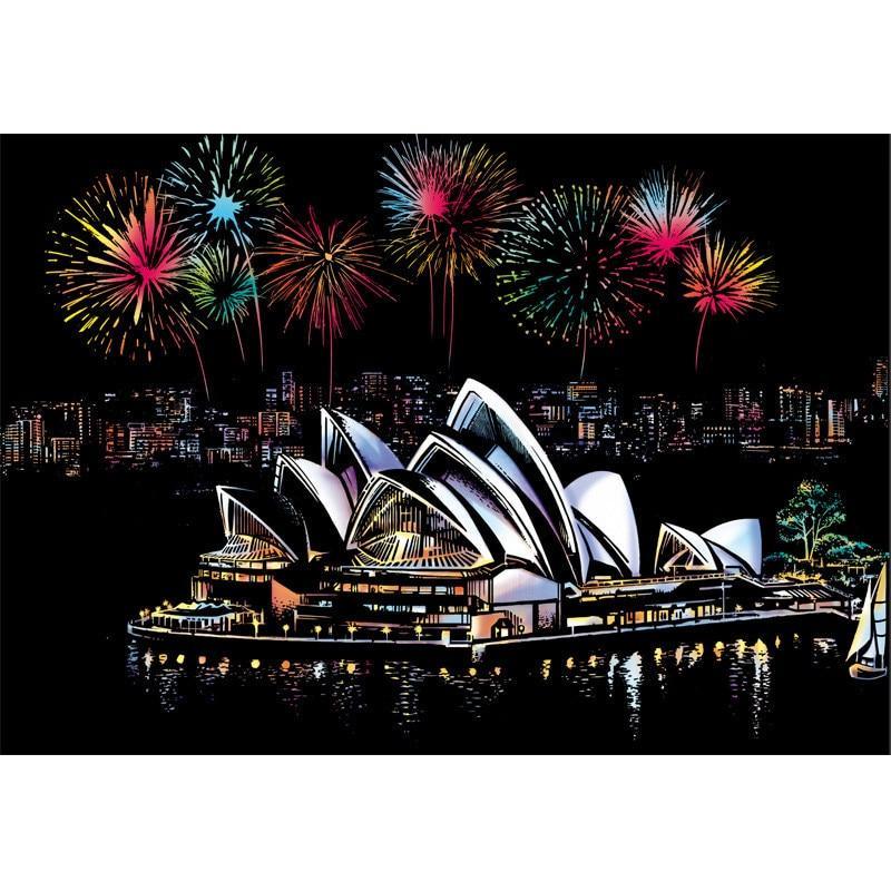 Kids  Scratch Paintings Magic Seascape Art Drawings Paper Table Kids Educational Toys Child Birthday Gifts For Boys or  Girls - SJB-DIAMOND ELITES