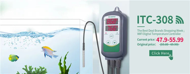 INKBIRD ITC-308 Heating and Cooling Dual Relay Temperature Controller, Carboy, Fermenter, Greenhouse Terrarium Temp. Control Lootquake LLC