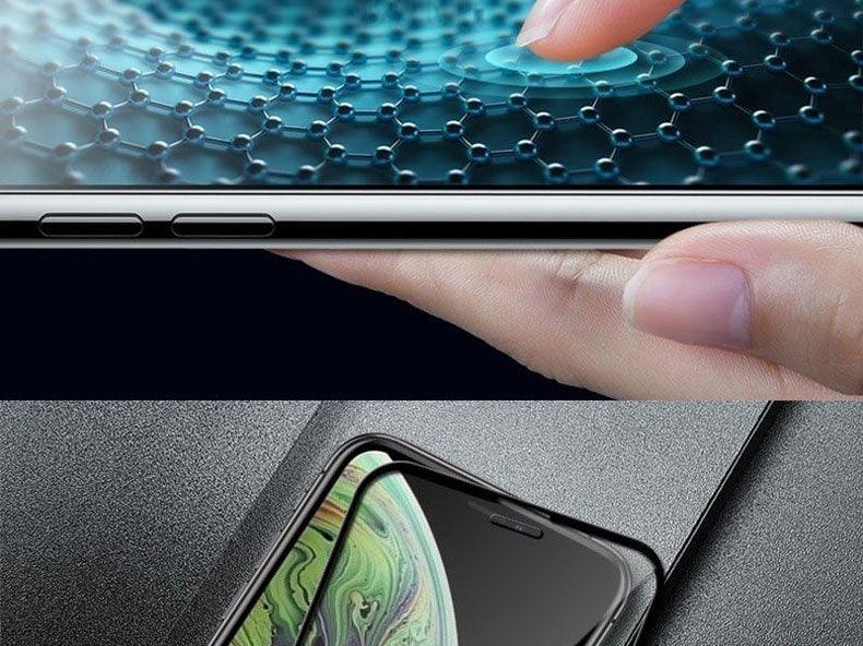 500D Curved Protective Glass For iphone SE 2020 6 6S 7 8 Plus Tempered Glass Film on iPhone X XR 11 Pro XS Max Screen Protector Anti-Fingerprint Tempered Glass Film Full Screen Case Friendly Bubble Free for iPhone Stevvex