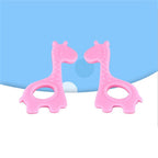 New  Cute Giraffe Appease Teether Toy Teething Chew Toddler Silicone  Natural Organic Food Perfect For Baby Boys and Girls