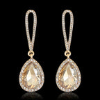 TREAZY Fashion Crystal Wedding Drop Earrings for Women Silver Color Bridal Dangle Earrings Brides Gifts Birthday Party Jewelry