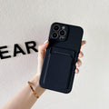 Soft Silicone Phone Case For iPhone 14 13 Pro Max 13Pro Silicone Soft Mobile Phone Case Wallet Card Holder Cover Slim Fit Thin Protective Soft Shock-Absorbing Wallet Case Stevvex