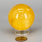 Honey Calcite Sphere 56mm, Warm Empowering Crystal