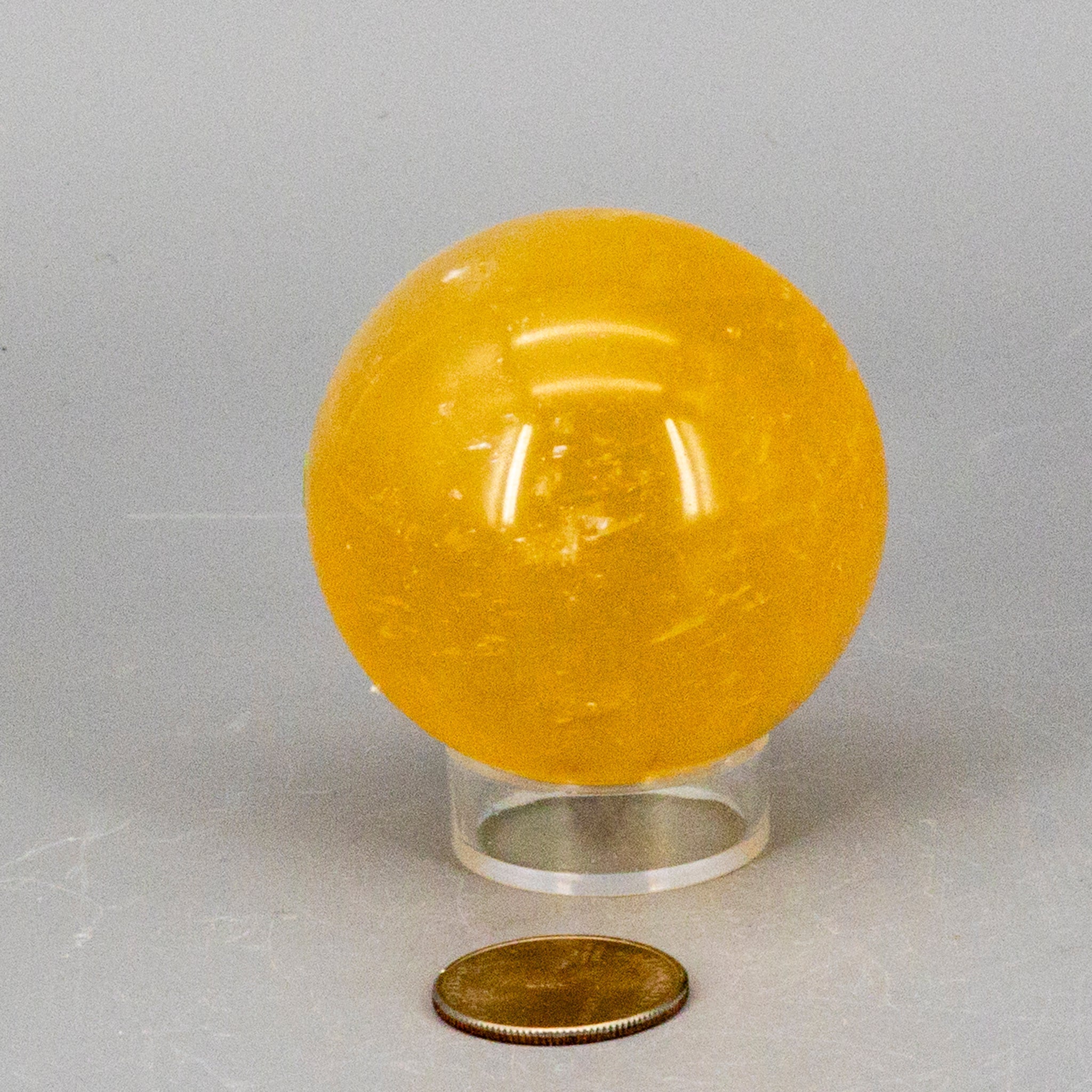 Honey Calcite Sphere 56mm, Warm Empowering Crystal