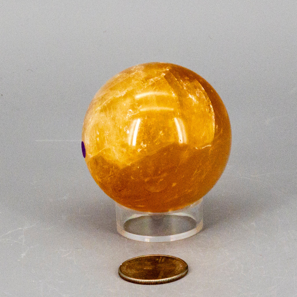 Honey Calcite Sphere 56mm, Warm Empowering Crystal