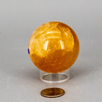 Honey Calcite Sphere 56mm, Warm Empowering Crystal