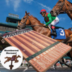XL 18x30 Brown Striped Track Horse Race Party Game - New Heavy Duty Metal Horse Numbered 2-12 - SJB-DIAMOND ELITES
