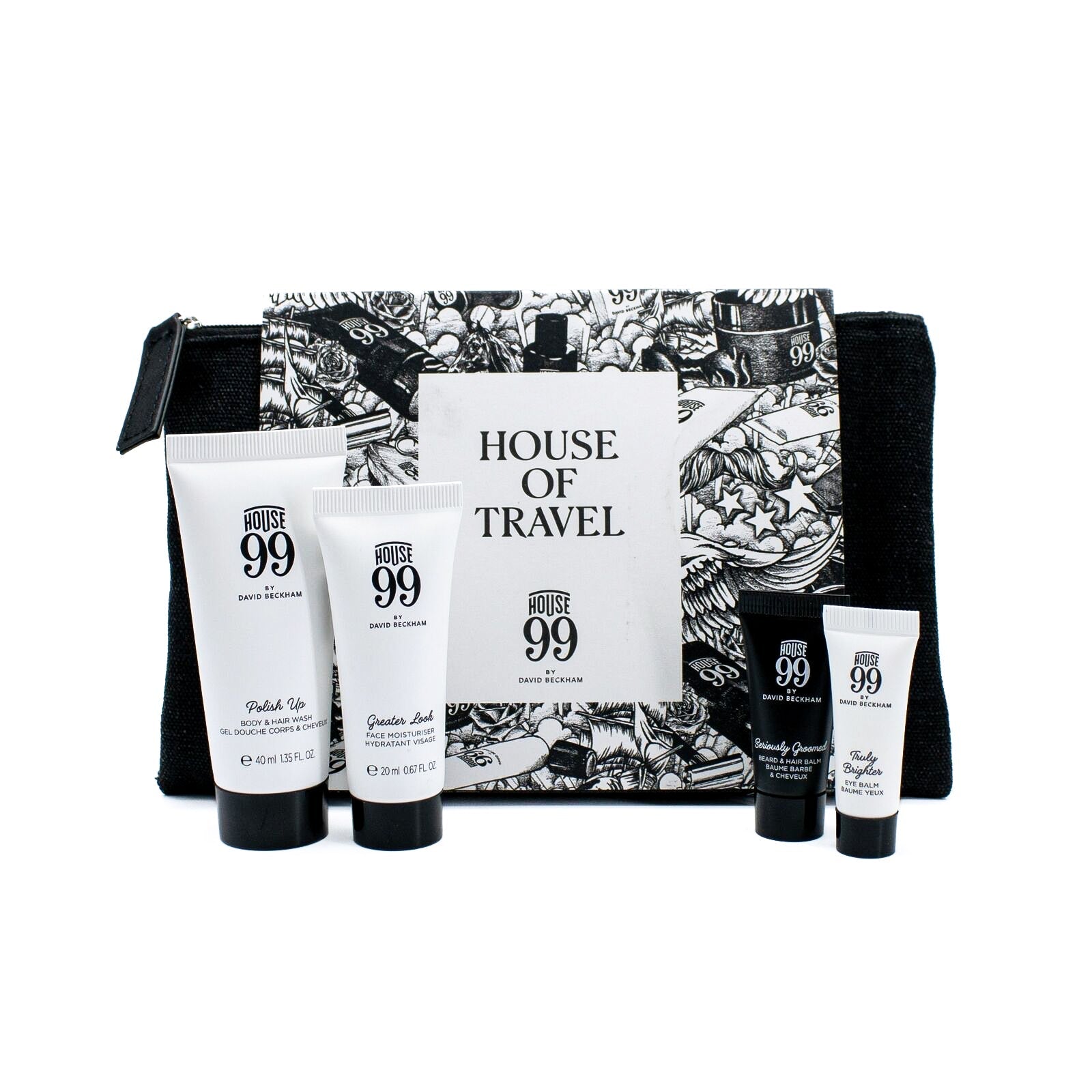 House 99 by David Beckham House of Travel Skincare Set - New This is Beauty US