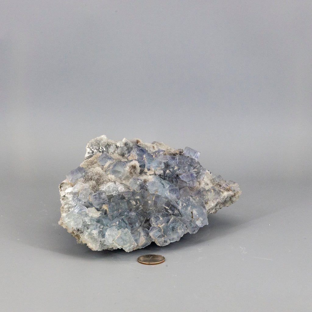 Huge 5.5 lbs Blue Fluorite XL "Sugar Cube" Double Sided Cluster