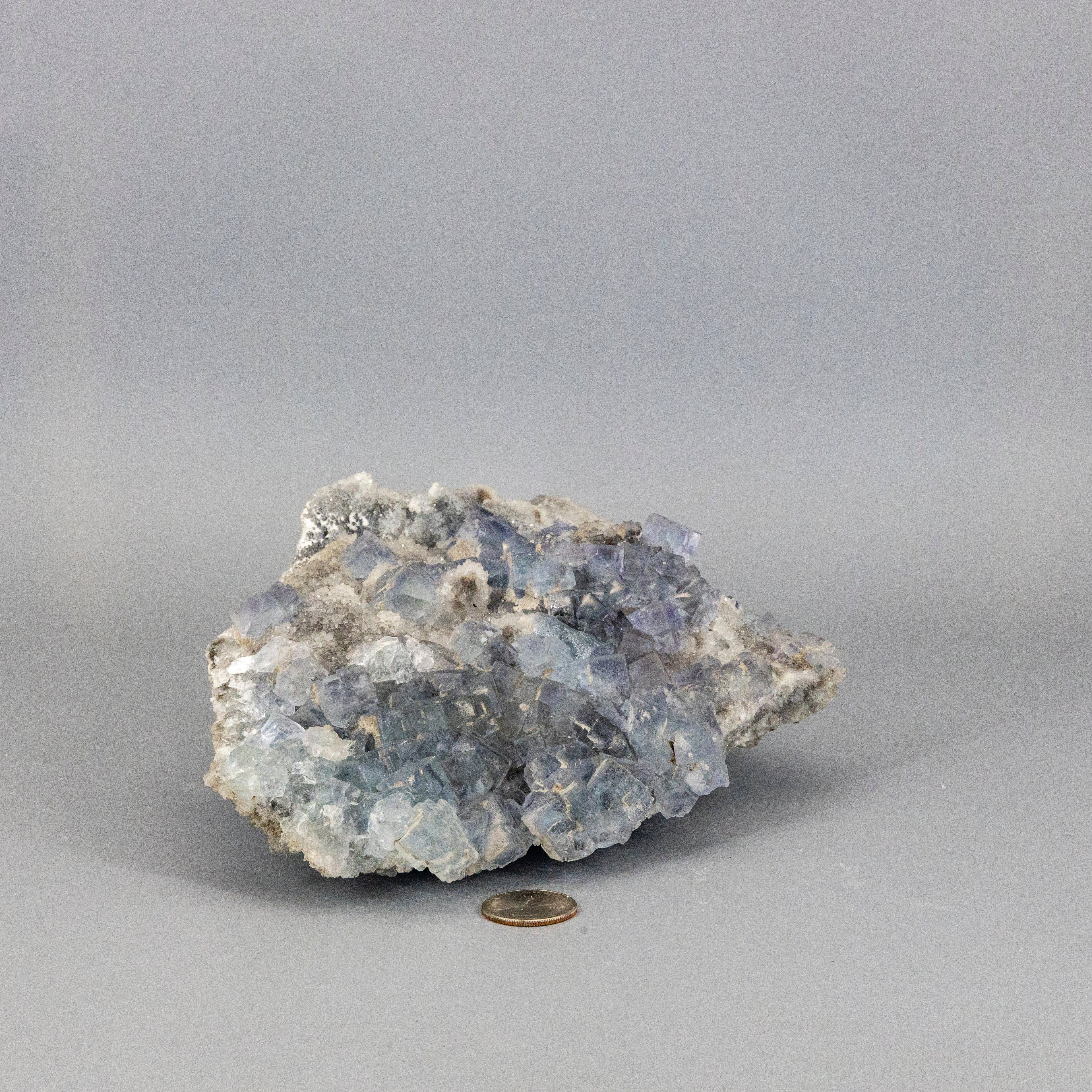 Huge 5.5 lbs Blue Fluorite XL "Sugar Cube" Double Sided Cluster