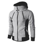 Men's Zip Up Hooded Jacket - Casual Slim Sports Cardigan Pi-Mart